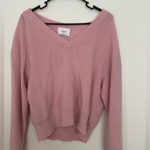 Aritzia Wilfred Free Manila V Neck pink sweater size XL
